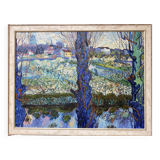 Huile sur toile vue du Brabant