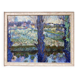 Huile sur toile vue du Brabant
