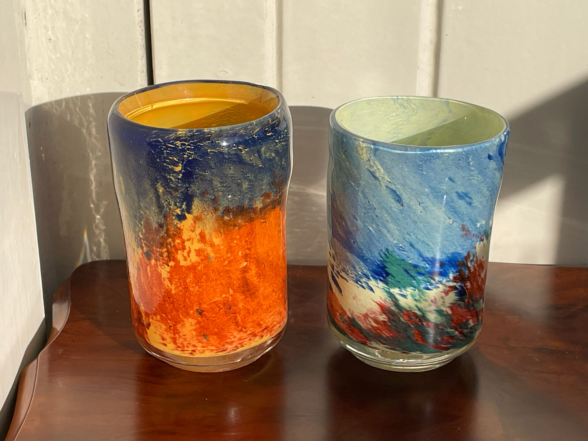Da’ Rossi 2008 pair of artisanal handblown glass tumblers