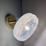 Vintage white CLichy glass lampshade wall light