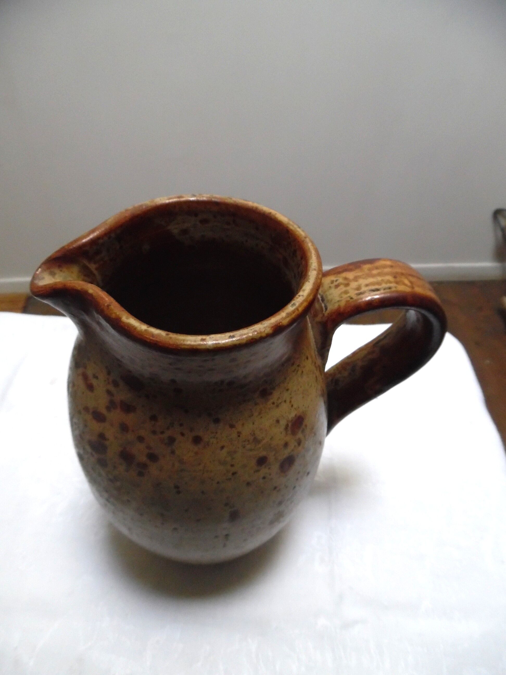 Old stoneware pitcher