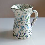 Pichet céramique émaillée à décor tacheté Provence France