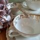 Ensemble service à café 5 tasses et sous tasses Porcelaine de Luxe ADP France