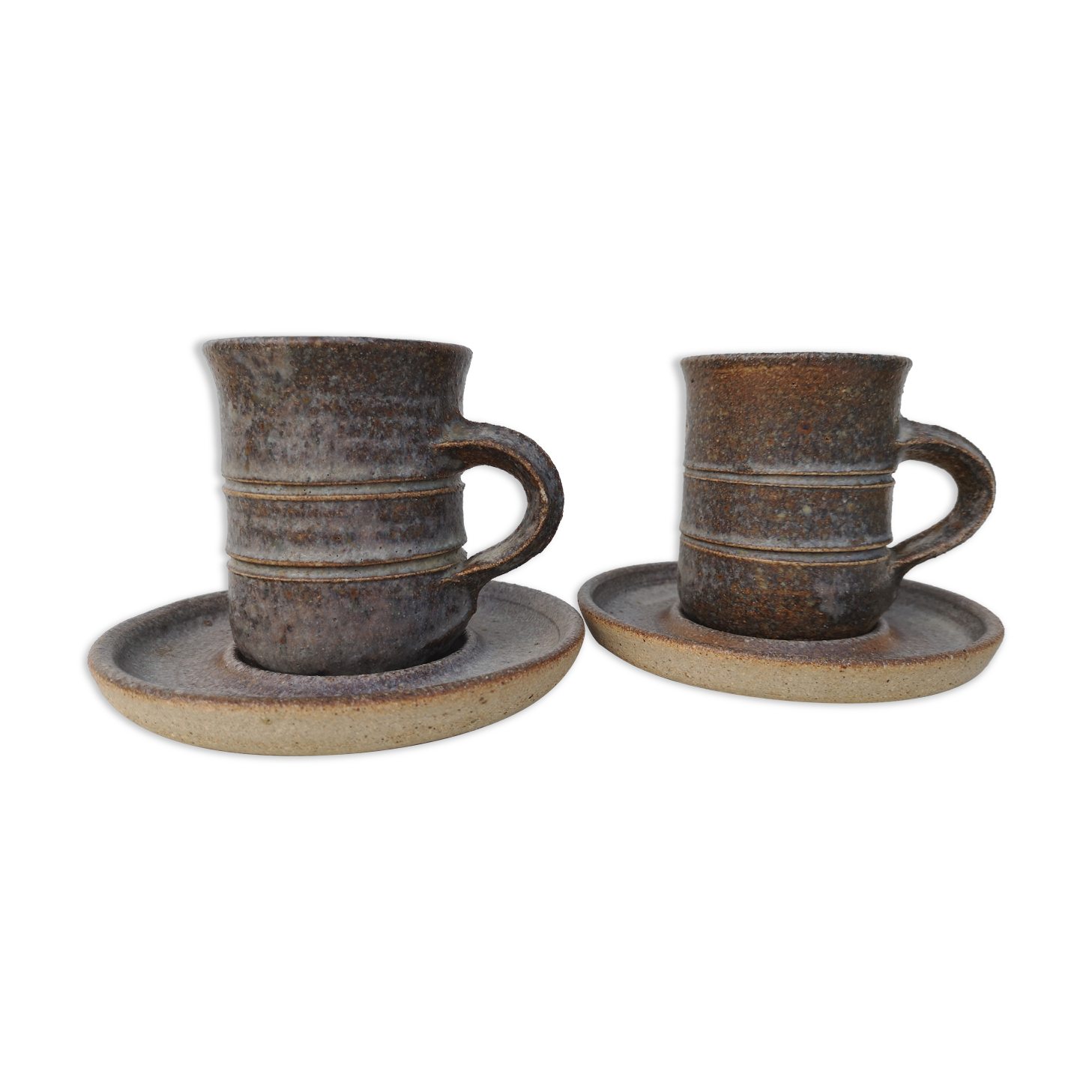 Duo vintage sandstone mugs