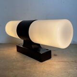 Industrial Brown Bakelite Wall Light with Milk Glass, 1960s