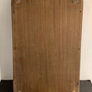 Plateau de service ancien en bois et laiton 61 x 38 cm