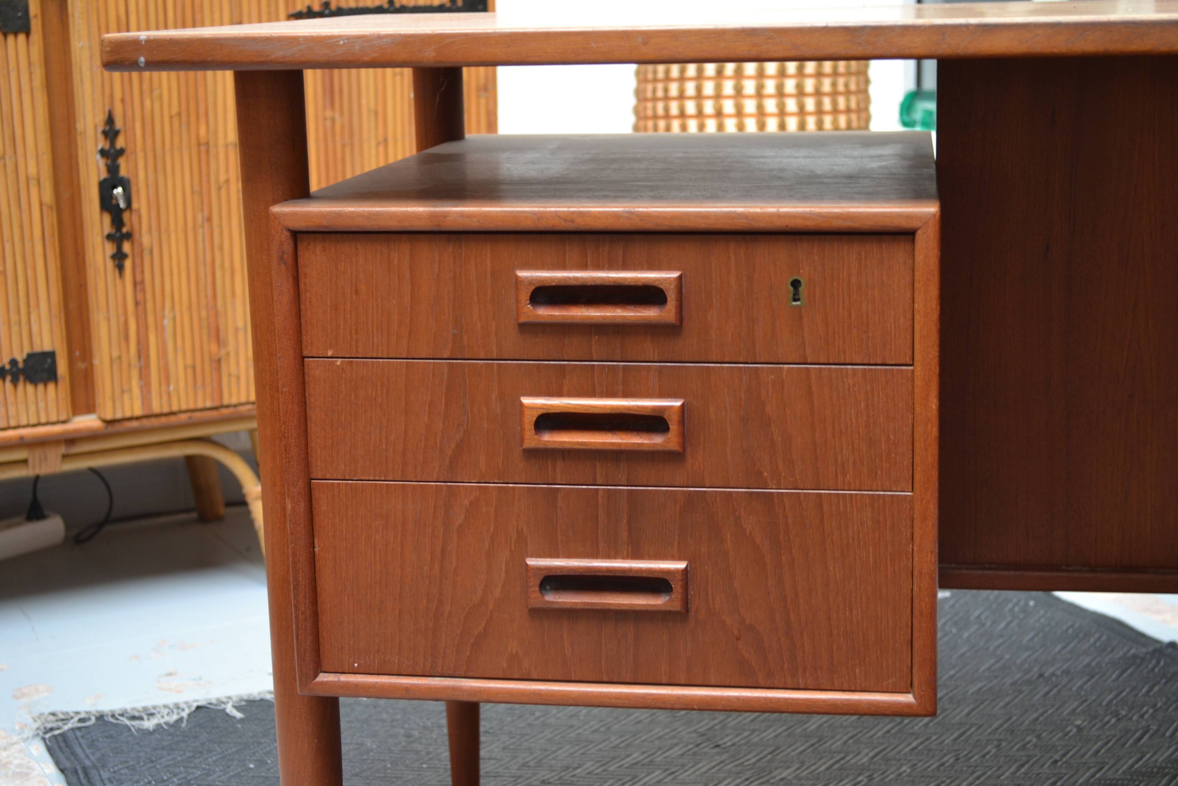 Scandinavian teak desk, 50 years