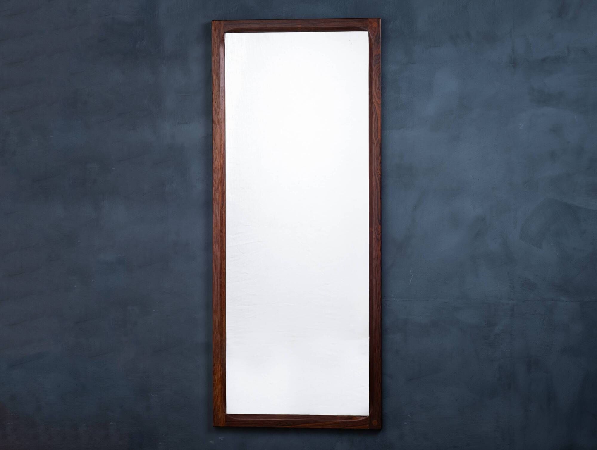 Danish Mirror with Rosewood Frame by Aksel Kjersgaard, 1960s