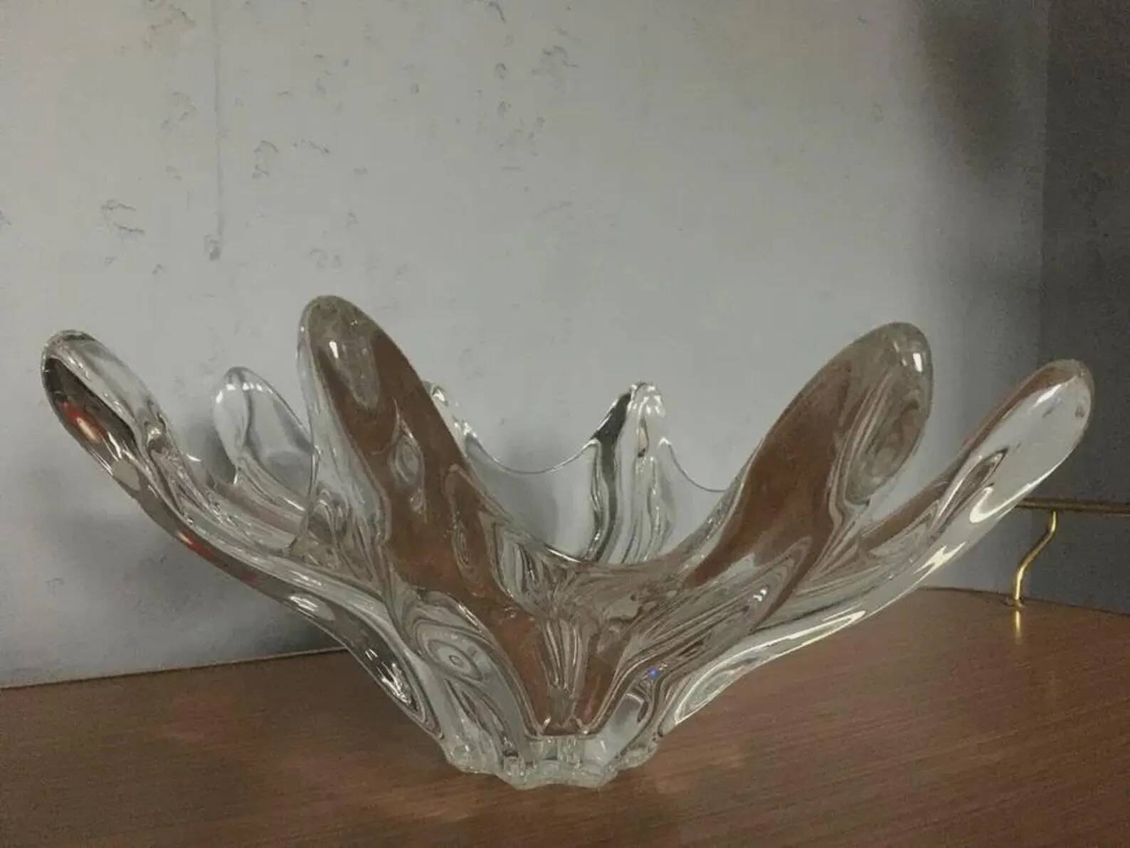 Art Vannes Crystal Centerpiece Bowl – France, 1970s
