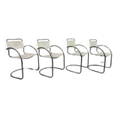 Chaises de salle à manger en acier tubulaire