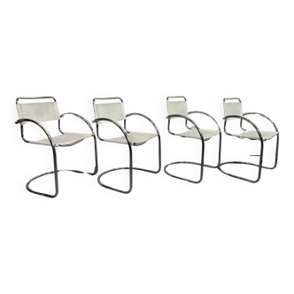 Chaises de salle à manger en acier tubulaire