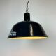 Industrial dark blue enamel pendant lamp from emax, 1960s
