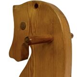 Vintage rocking horse 60s pinewood design minimalist design