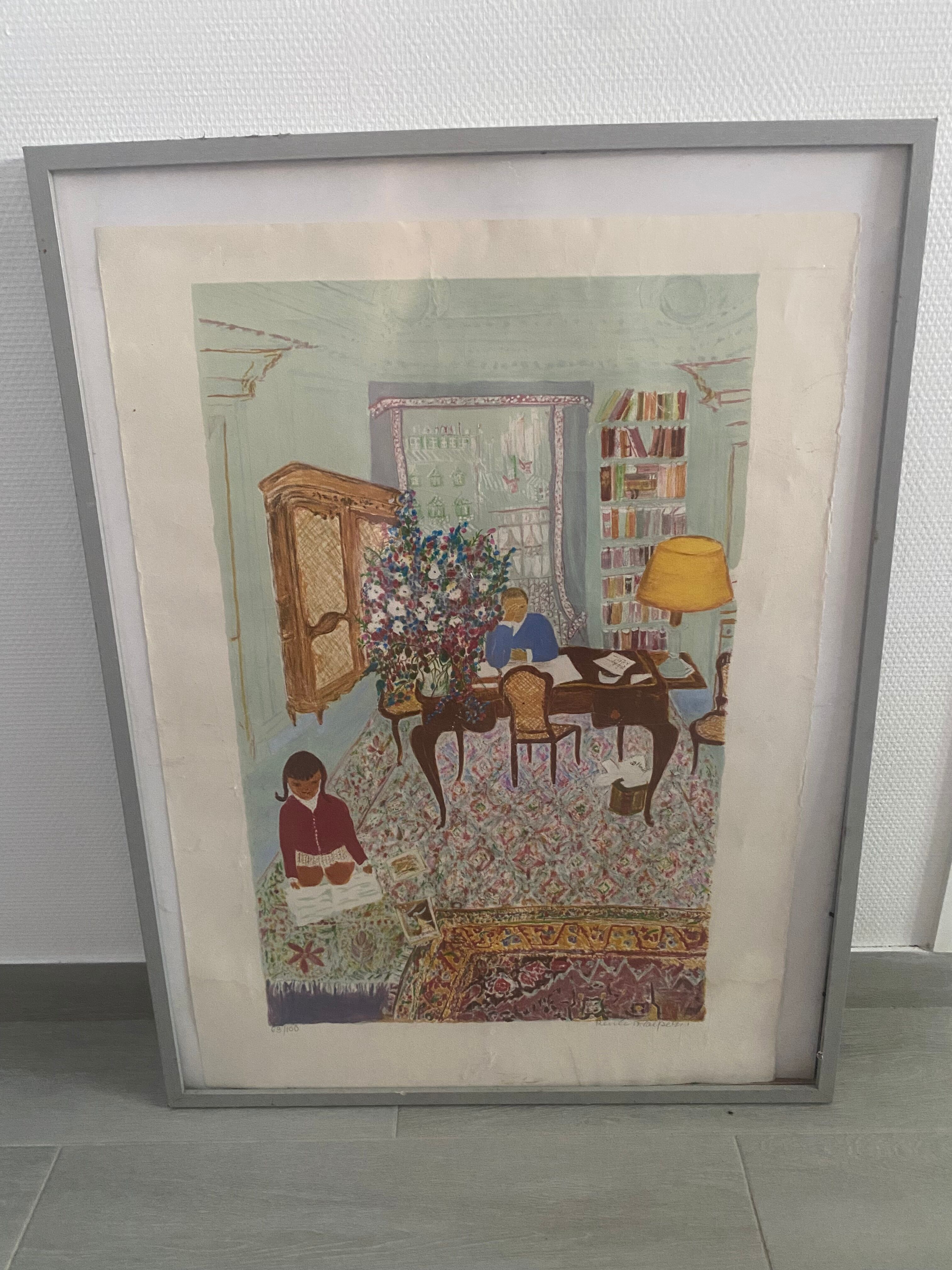 Numbered and signed lithograph by Renée Halpern.