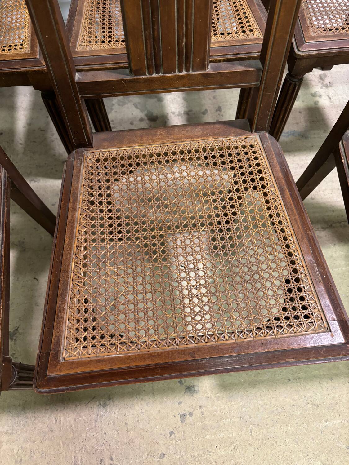 Set of six art deco chairs