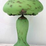Lampe champignon art déco pâte de verre