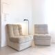Chauffeuse Beka 1970 velours beige