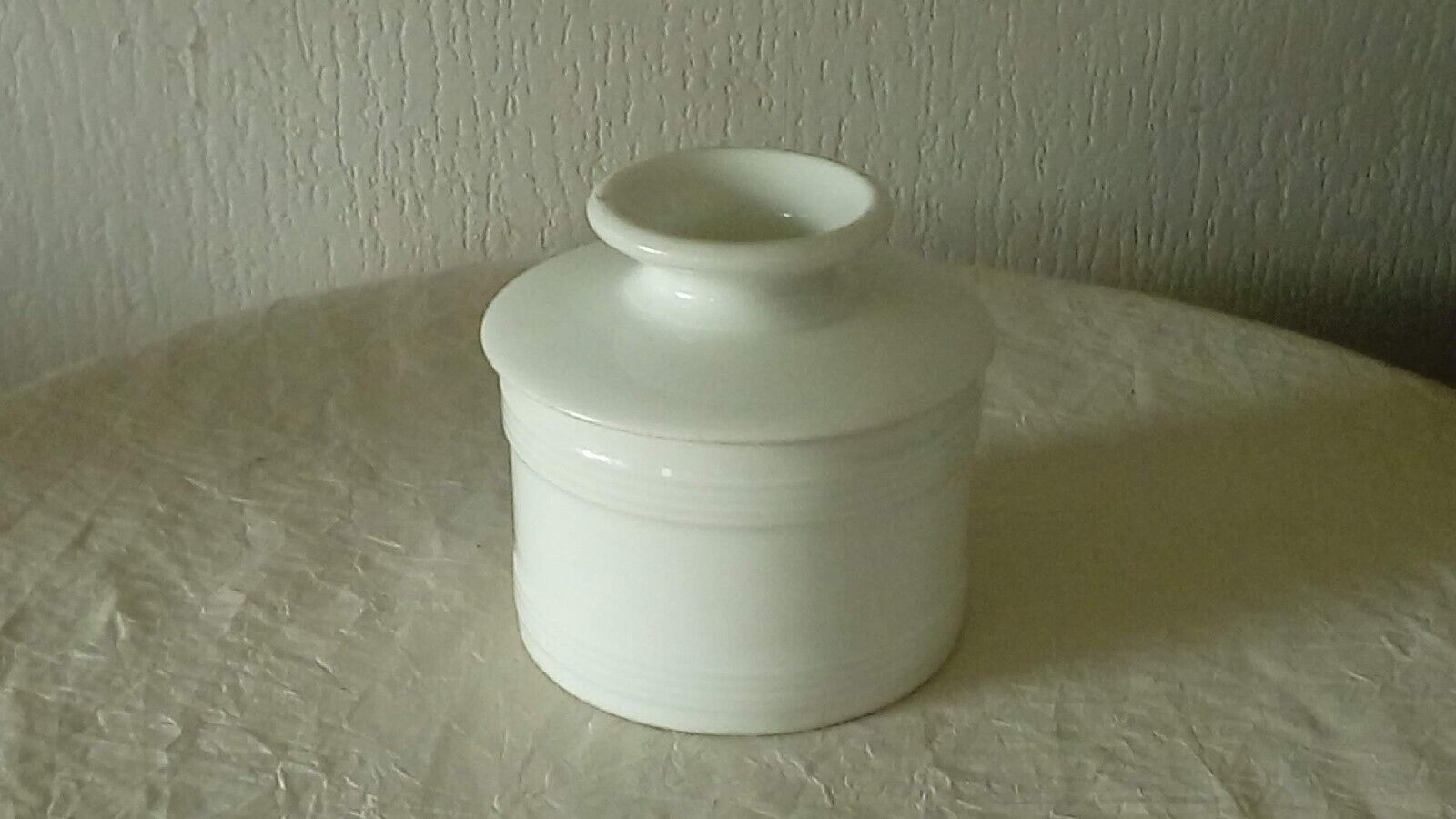 Old white porcelain water dish