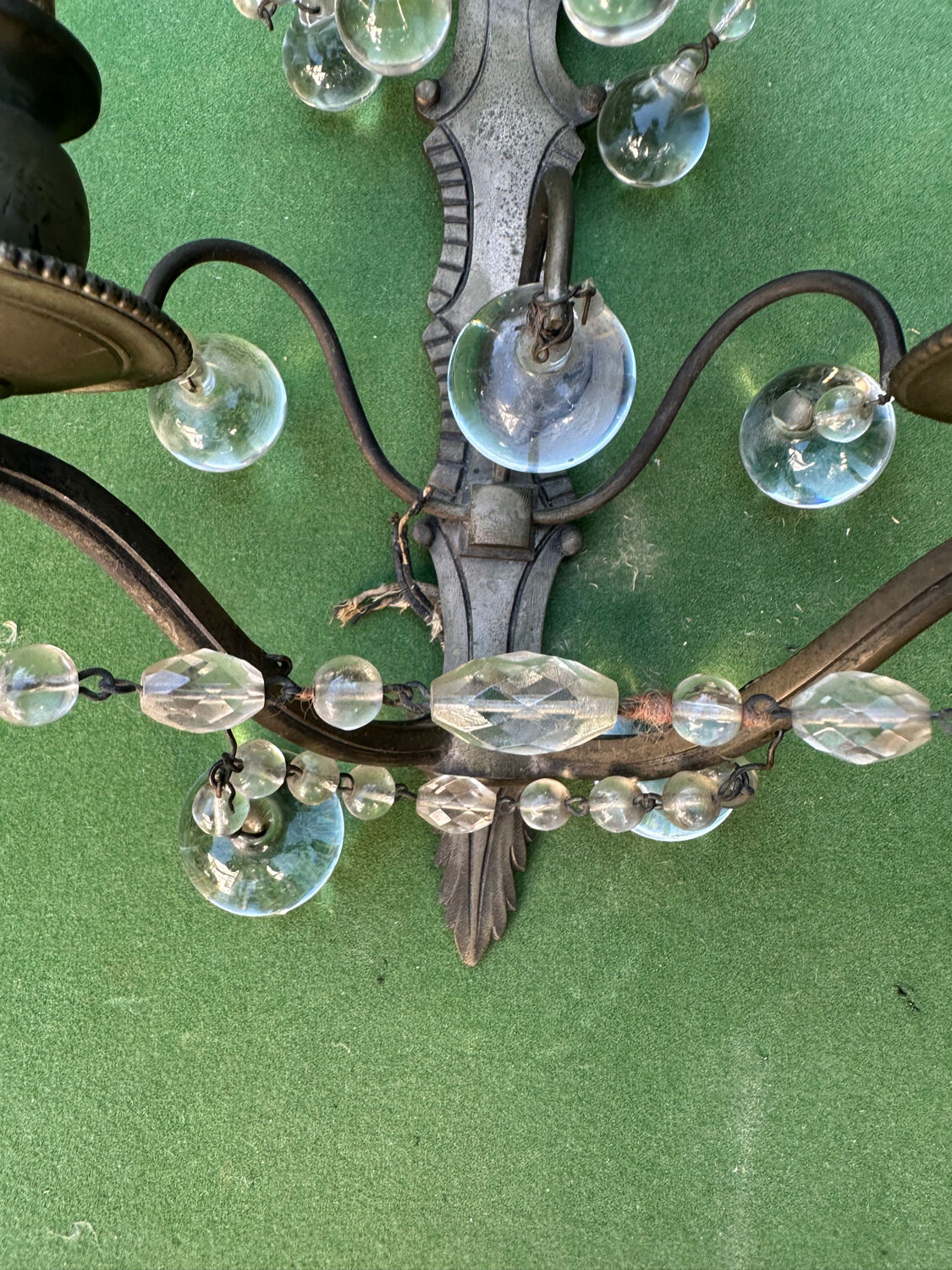 Pair of Art Nouveau / Art Deco Border Period Wall Lights 1920