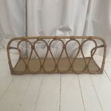 Etagere vintages en rotin par Louis Sognot dans les années 60 Bookshelf