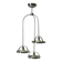 Mid-century modern triple shade ceiling light by Reggiani, 1960s, Italy.