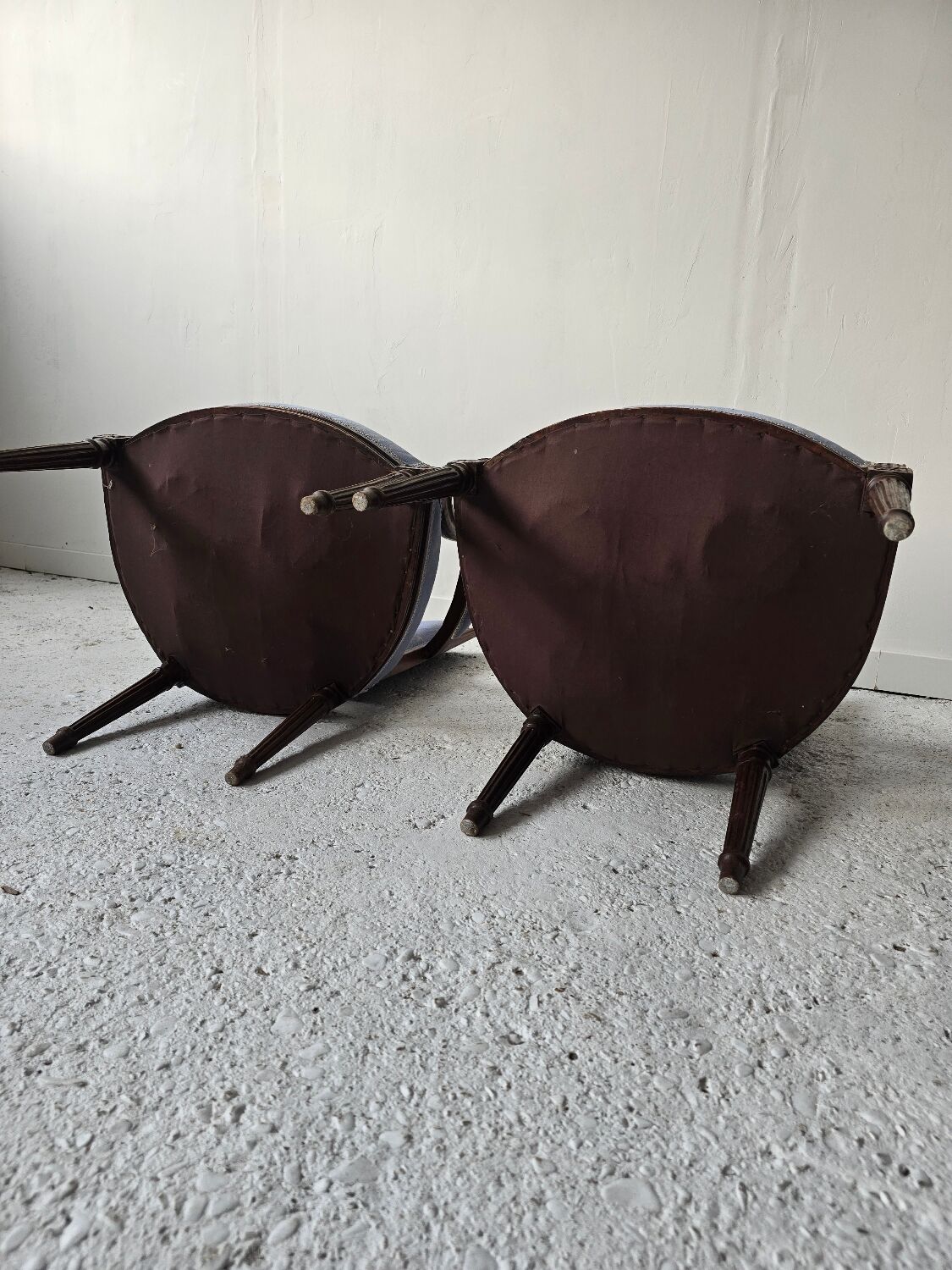 Pair of 18th-century Louis XVI cabriolet armchairs