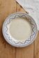 Old Gien Aurélie plate – Ivory earthenware with Lesage fabric pattern
