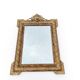 Antique mirror with gilded stucco, shell pediment, old glass, 95 cm