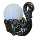 "Black swan" lamp in ceramic and opaline, 70s-80s