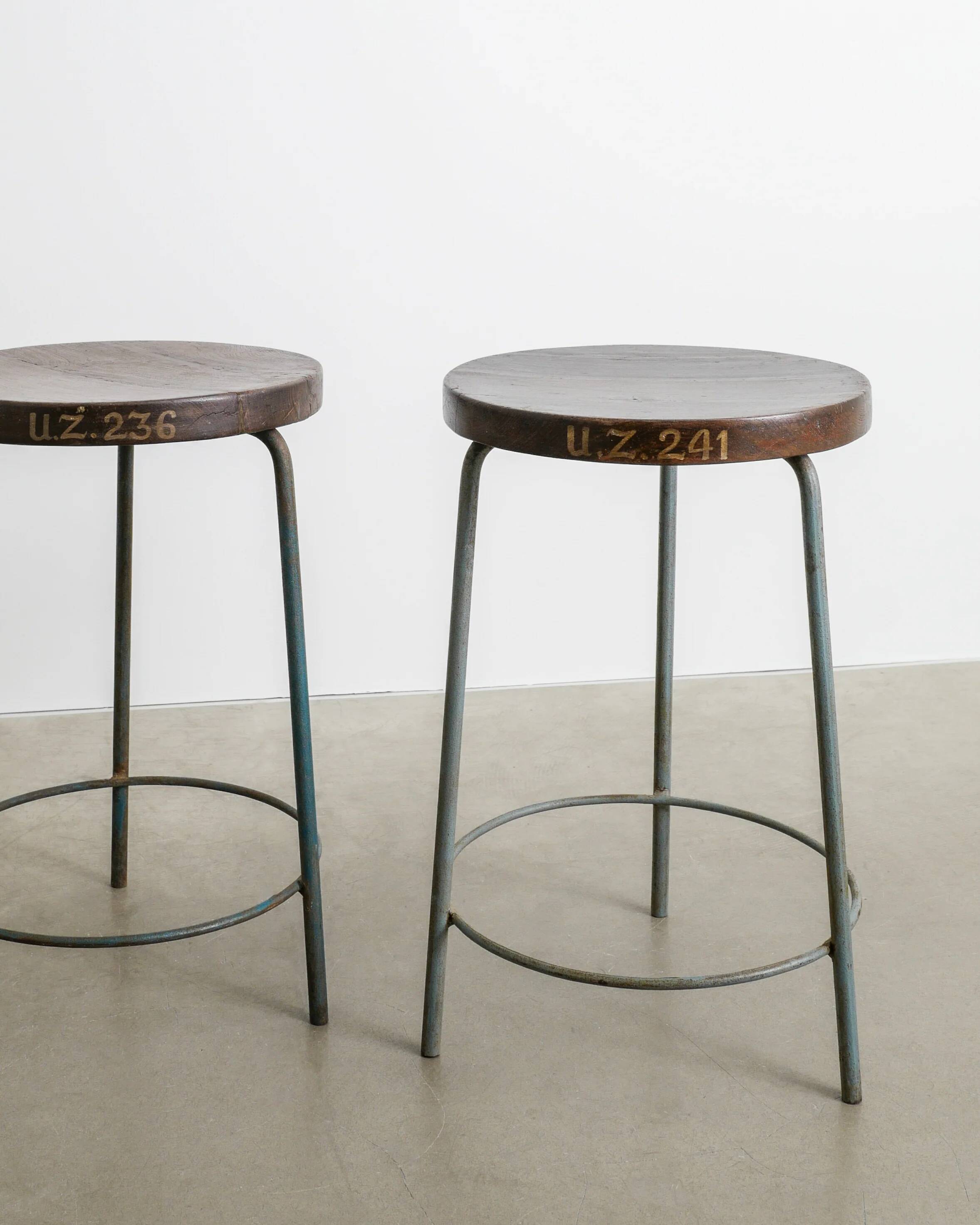 Pair of Pierre Jeanneret High Bar Stools, 1950s