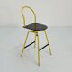 Il Bottone Yellow Adjustable and Swivel Bar Stool by Paolo Parigi for Heron Parigi, 1980