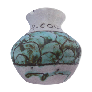 vase en ceramique décor - abstrait