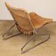 Fauteuil Vintage en Daim et Métal Chromé, 1970