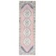 Vintage Turkish Hand-Knotted Wool Cotton Pink Runner Rug 84x281