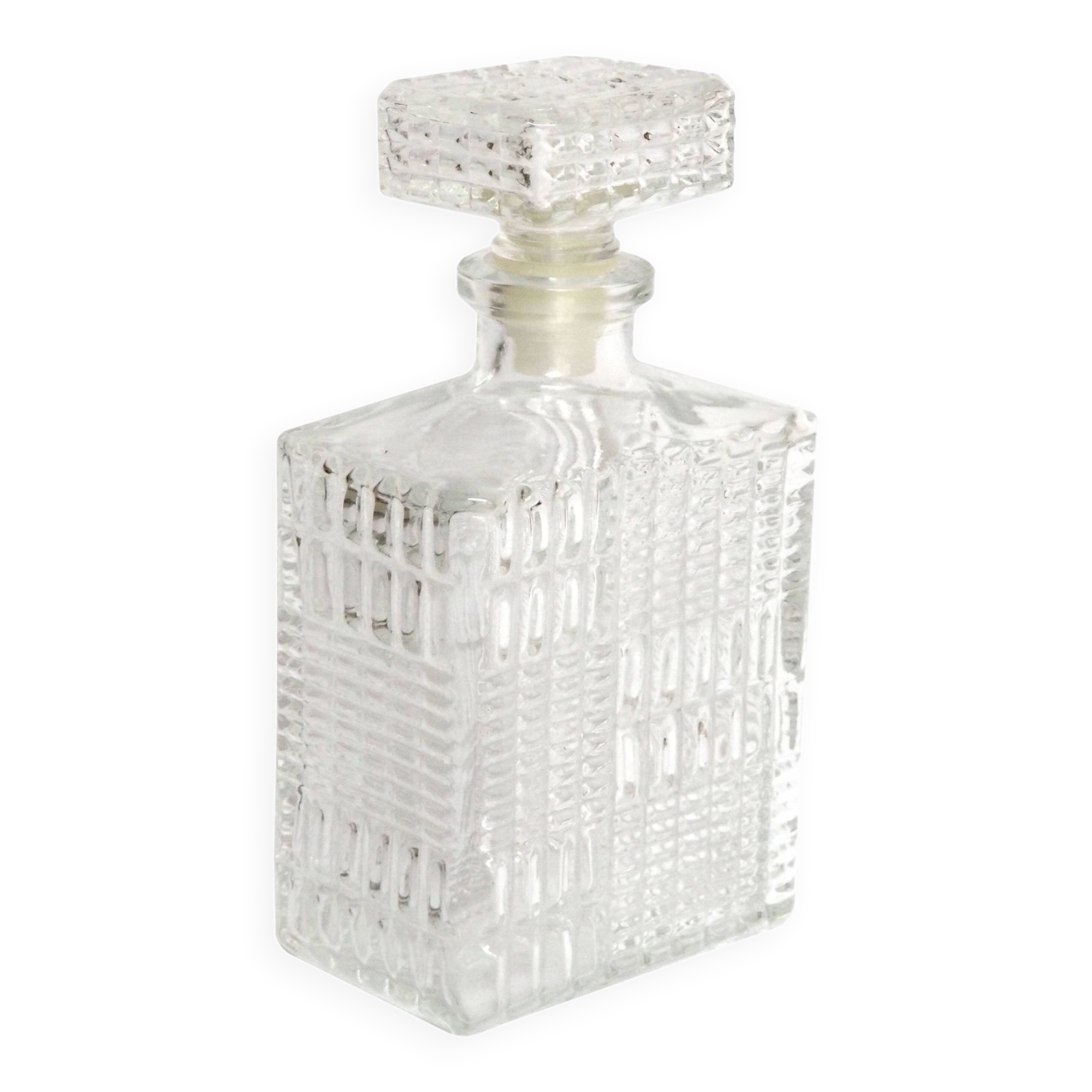 Rectangular whiskey decanter