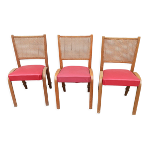 Set de 3 chaises vintage