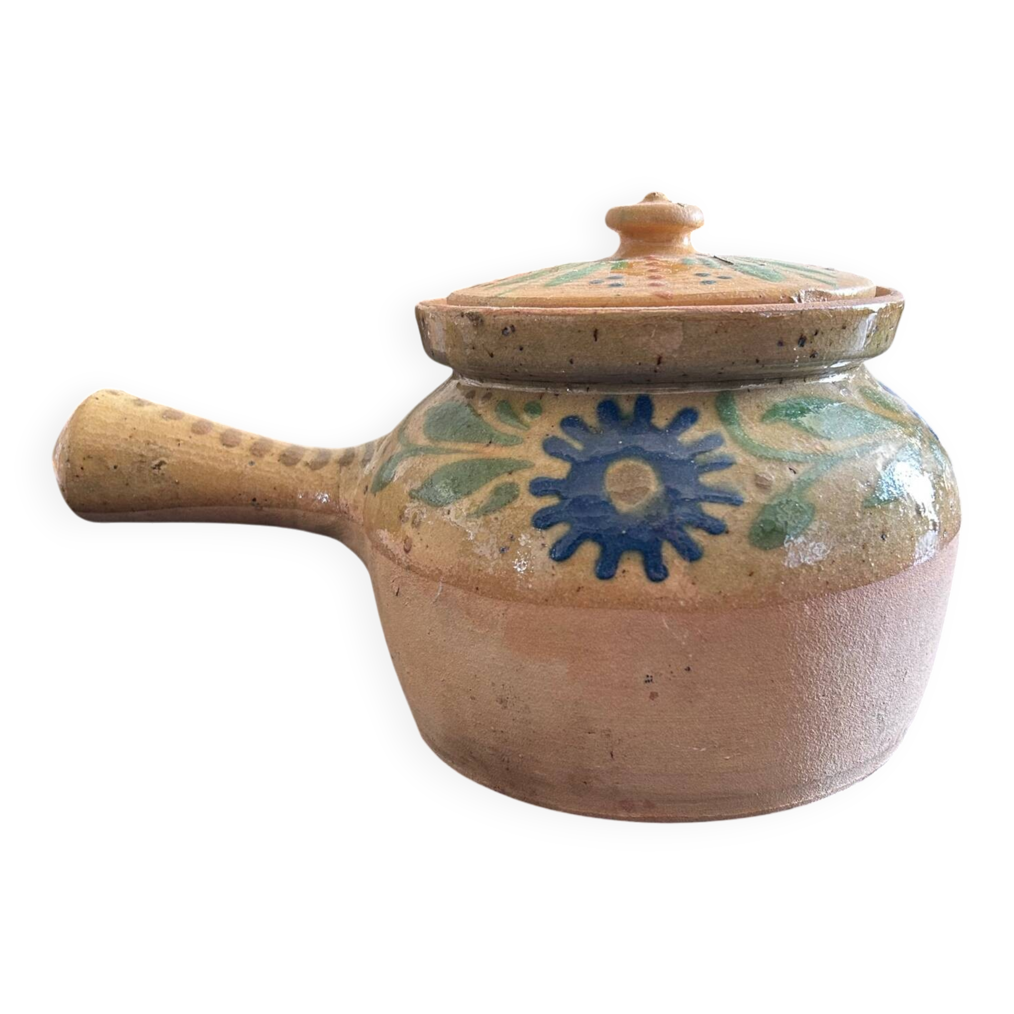 Stoneware tureen with floral decoration