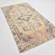 Tapis turc en laine jaune moutarde 4x8, fait main, 125x230 cm