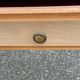 Louis XVI style presidential desk renovated in raw wood 120cm
