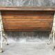 Garden bench - cast iron base and wooden slats