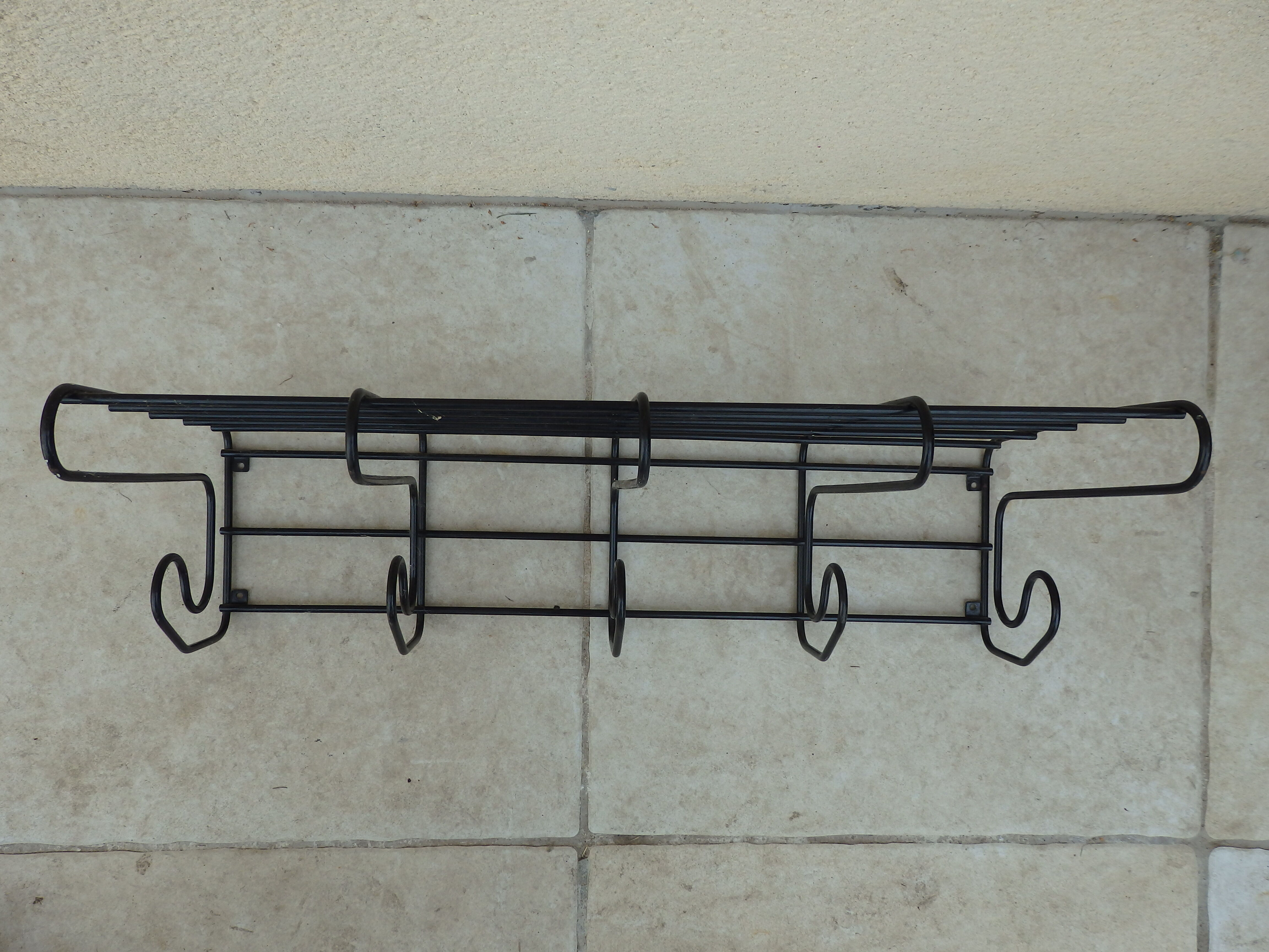 Vintage coat rack Ikea year 80 metal 5 hooks