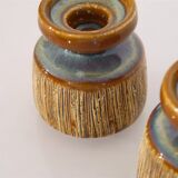Pair of Danish ceramic candle holders by Soholm.