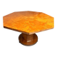 Octagonal extendable dining table Mario Sabot in burl (1970s)
