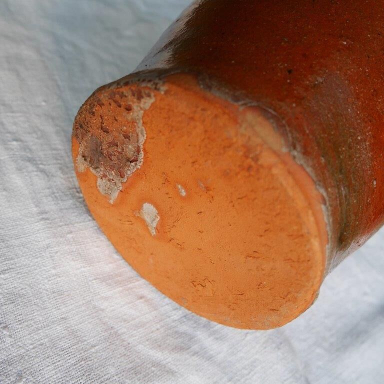 Glazed terracotta vase or jar