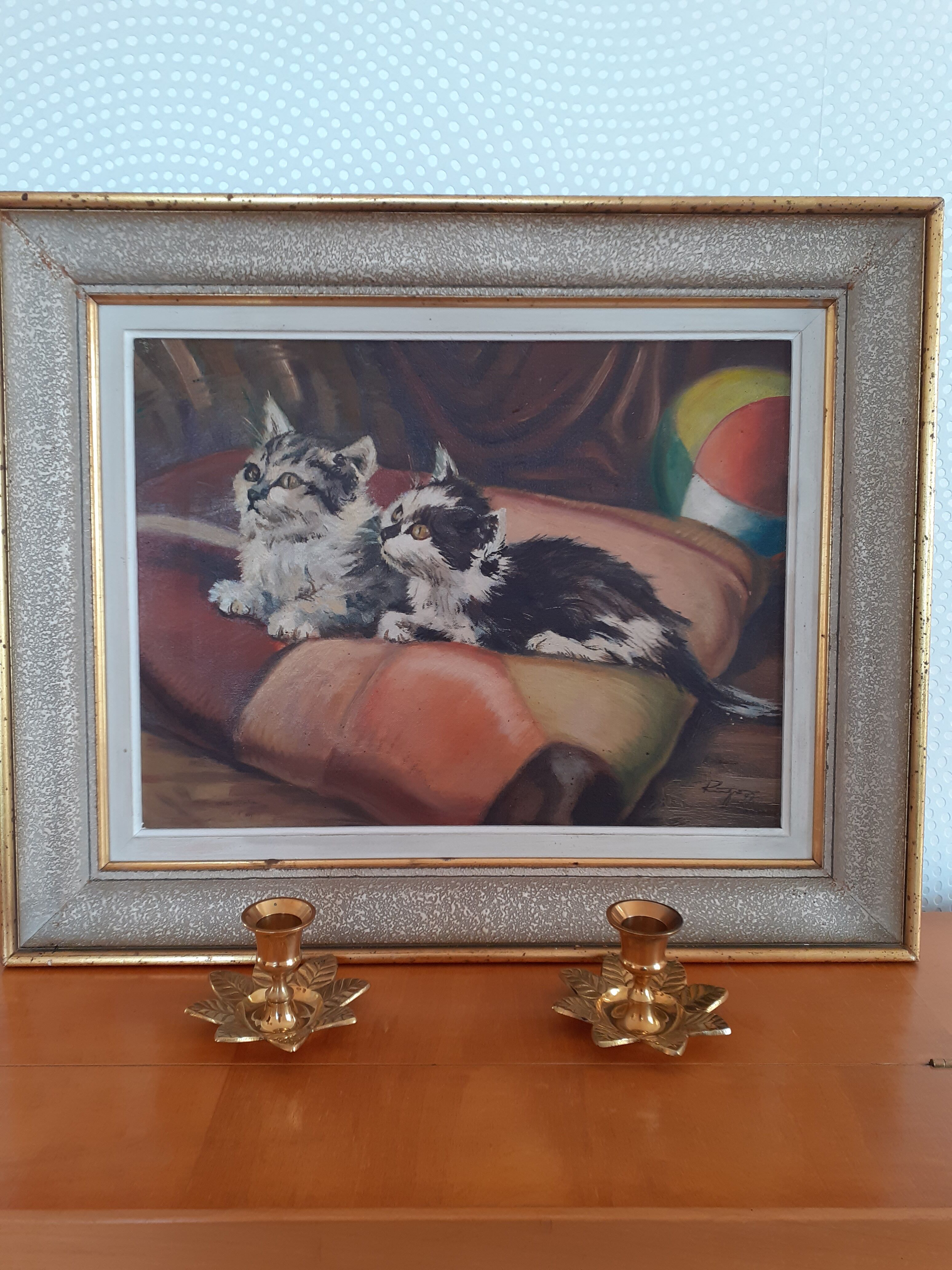 Tableau petits chats 1947