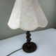 Turned wooden lamp