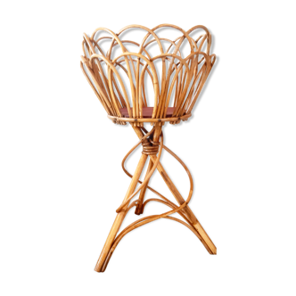 Worker/ door vintage rattan plant