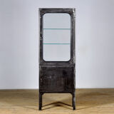 Vintage Iron And Glass Display Cabinet, 1970s