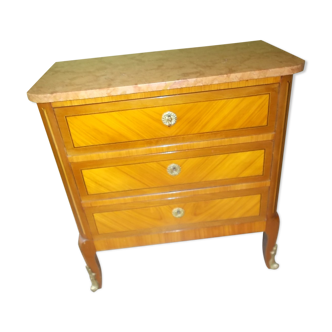 Louis XV style marquetry chest of drawers