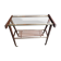Side table served vintage casters 1960 Italian style metal glass